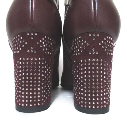 Christian DIOR Stellar Rhinestone Decorated Ankle Boots Short Boots 35.5 22.5cm