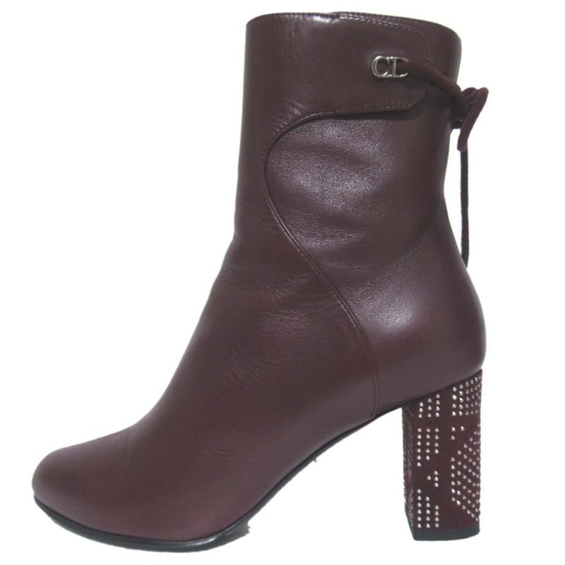 Christian DIOR Stellar Rhinestone Decorated Ankle Boots Short Boots 35.5 22.5cm