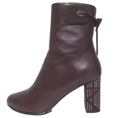 Christian DIOR Stellar Rhinestone Decorated Ankle Boots Short Boots 35.5 22.5cm