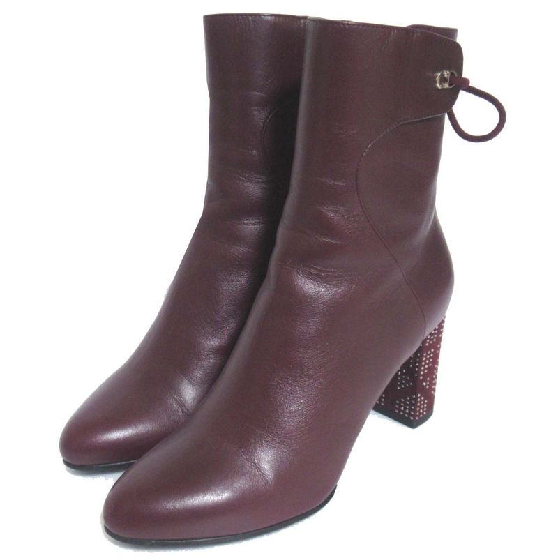 Christian DIOR Stellar Rhinestone Decorated Ankle Boots Short Boots 35.5 22.5cm