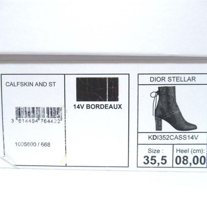 Christian DIOR Stellar Rhinestone Decorated Ankle Boots Short Boots 35.5 22.5cm