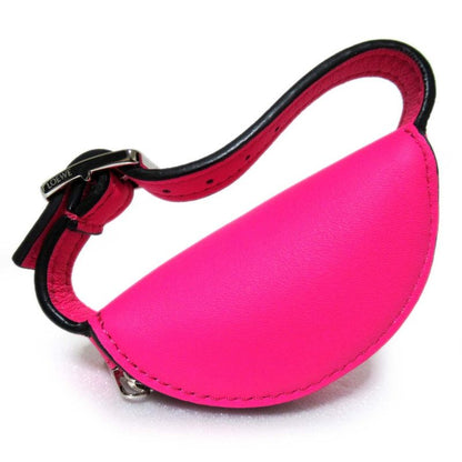 Loewe Leather Coin Case Ankle Pouch Motif Pink Ladies Used