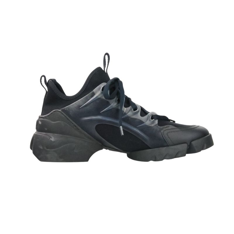 Christian Dior D-Connect Sneakers 37.5 About 24.5cm (9.65in) Black Women's Used