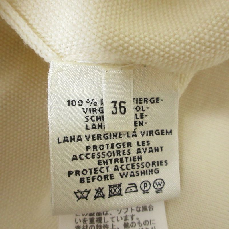 Good Hermes Stitching Long Knit Cardigan 36 Off White Women Used