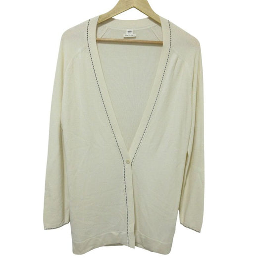 Good Hermes Stitching Long Knit Cardigan 36 Off White Women Used