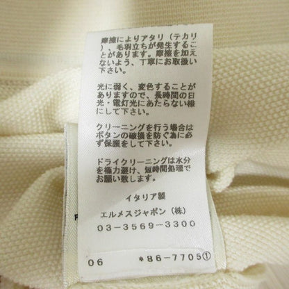 Good Hermes Stitching Long Knit Cardigan 36 Off White Women Used