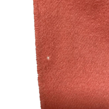Good Hermes 100% Cashmere Logo Embroidery Large Scarf Pink-Orange Women's Used