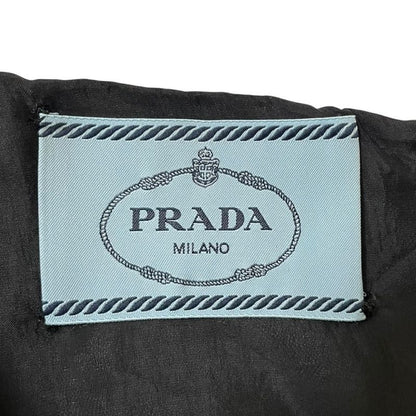 Good Prada Flower Lace Print Short Sleeve Dress Size 38 Pink Black Women's Used