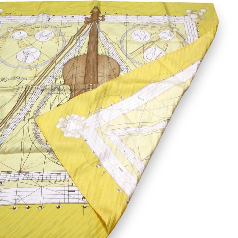 Hermes LA Musique des Spheres Music Played by Spheres Carré 90 100% Silk Scarf