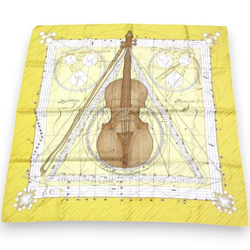 Hermes LA Musique des Spheres Music Played by Spheres Carré 90 100% Silk Scarf