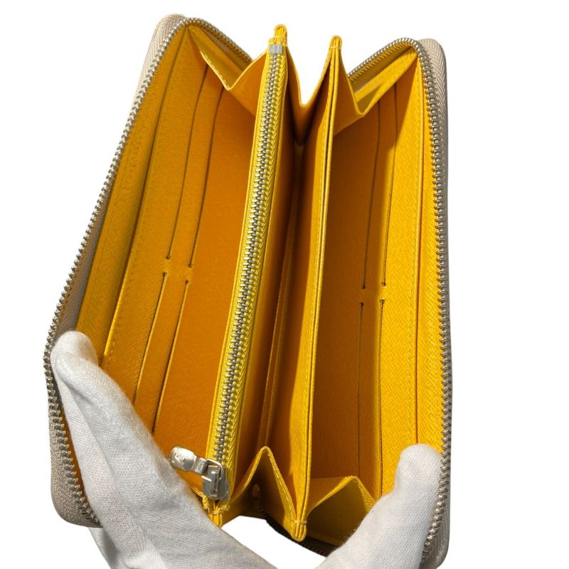 Louis Vuitton Epi Zippy Wallet Long Wallet M67805 Gray and Yellow Ladies Used