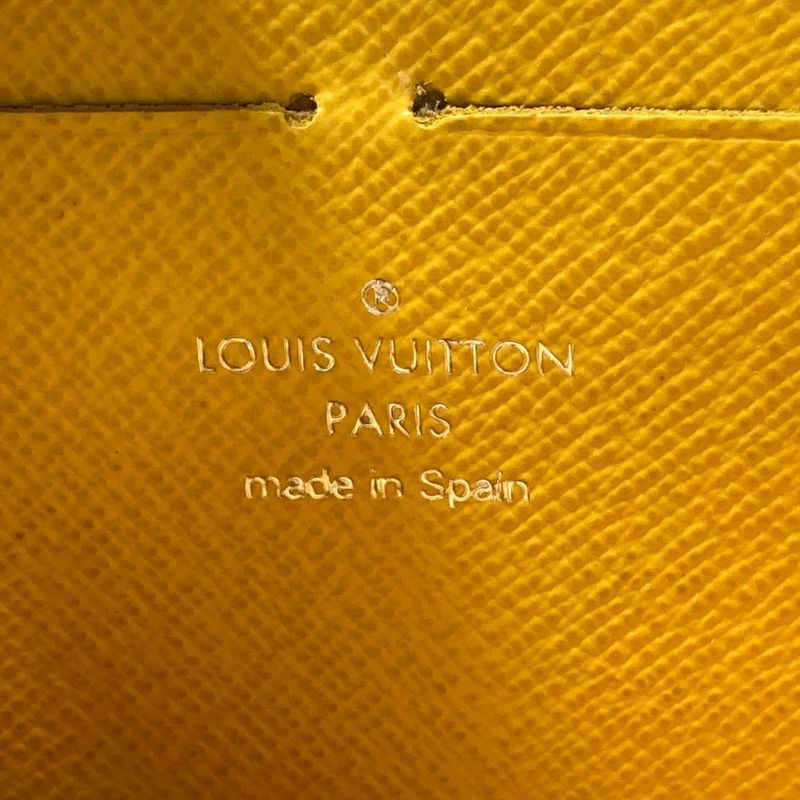 Louis Vuitton Epi Zippy Wallet Long Wallet M67805 Gray and Yellow Ladies Used