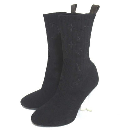 Louis Vuitton Silhouette Line Knit Ankle Boots Short Boots Size 34 Approx