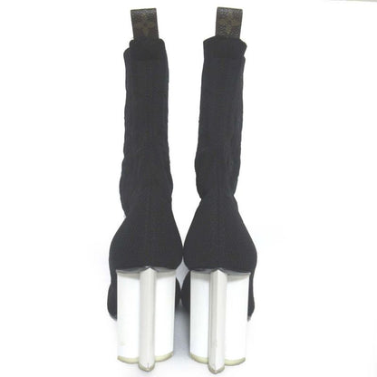 Louis Vuitton Silhouette Line Knit Ankle Boots Short Boots Size 34 Approx