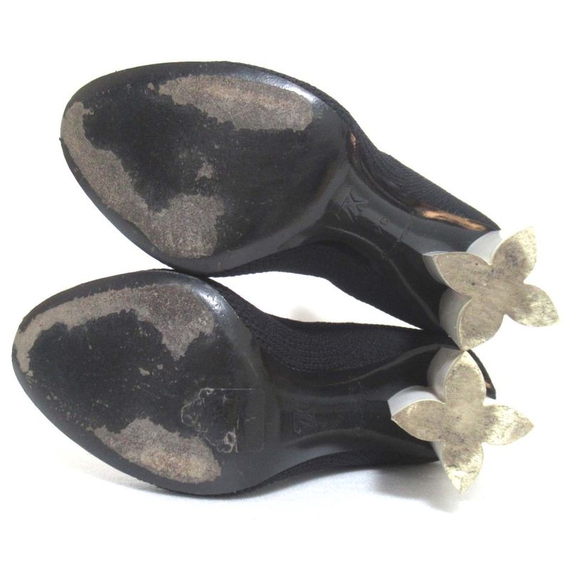 Louis Vuitton Silhouette Line Knit Ankle Boots Short Boots Size 34 Approx