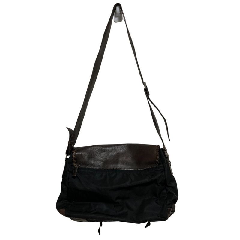 Prada Leather X Nylon Shoulder Bag Messenger Bag Bt0582 Brown Black Mens Ladies