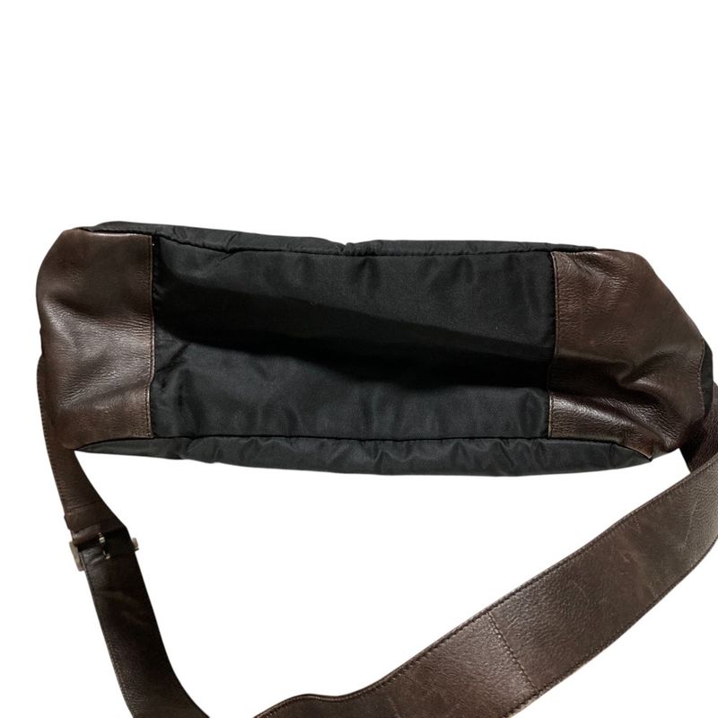 Prada Leather X Nylon Shoulder Bag Messenger Bag Bt0582 Brown Black Mens Ladies