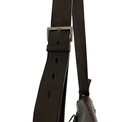 Prada Leather X Nylon Shoulder Bag Messenger Bag Bt0582 Brown Black Mens Ladies