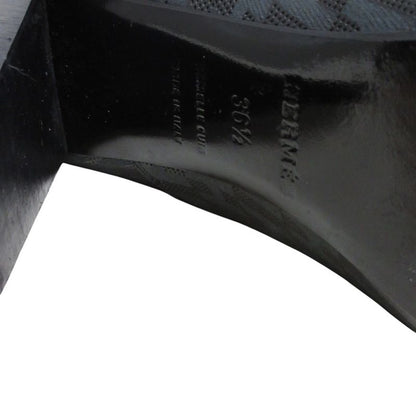 Hermes H Logo Total Leather Long Boots Size 36 1/2 Equivalent to 23.5cm