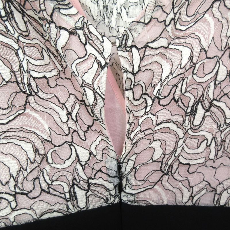 Christian Dior Raf Simons Period Flower Lace Docking Short Sleeve Mimore Length