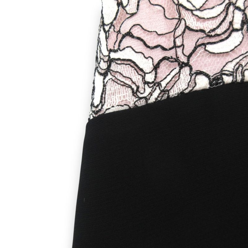 Christian Dior Raf Simons Period Flower Lace Docking Short Sleeve Mimore Length