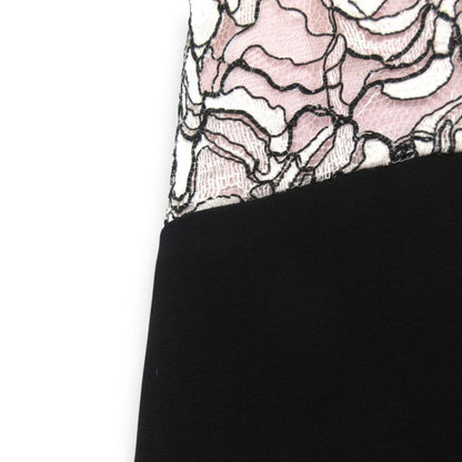 Christian Dior Raf Simons Period Flower Lace Docking Short Sleeve Mimore Length