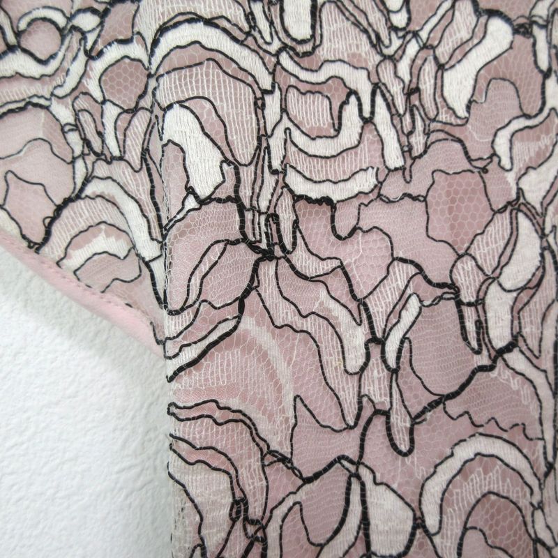 Christian Dior Raf Simons Period Flower Lace Docking Short Sleeve Mimore Length