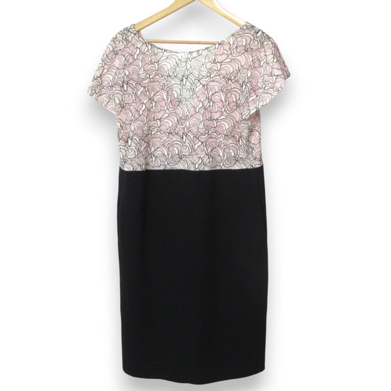 Christian Dior Raf Simons Period Flower Lace Docking Short Sleeve Mimore Length