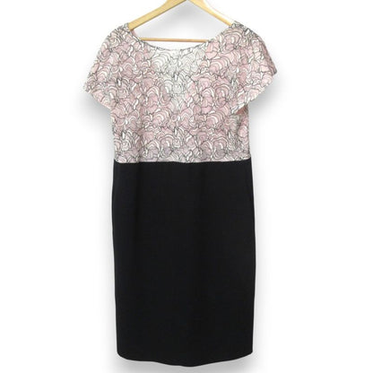 Christian Dior Raf Simons Period Flower Lace Docking Short Sleeve Mimore Length