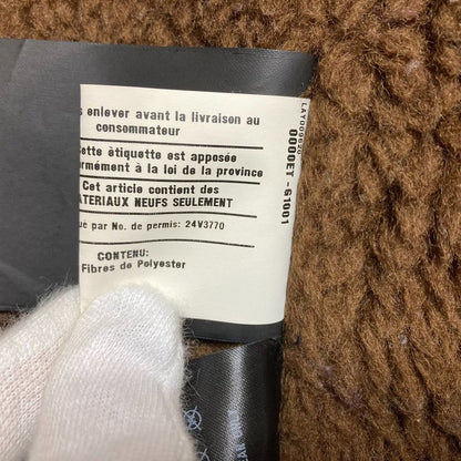 Good Prada Corduroy Shoulder Leather Patch Lined Boa Hoodie Coat Jacket 36s