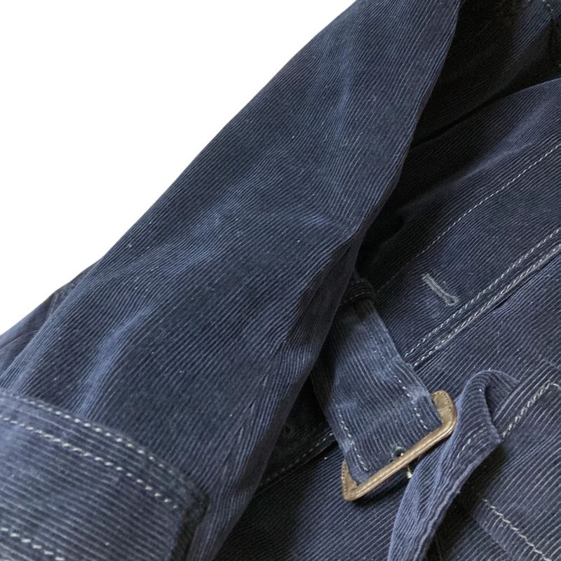 Good Prada Corduroy Shoulder Leather Patch Lined Boa Hoodie Coat Jacket 36s