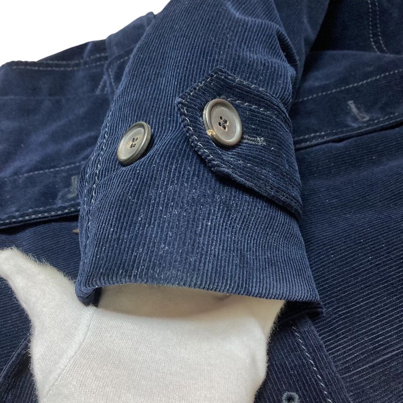 Good Prada Corduroy Shoulder Leather Patch Lined Boa Hoodie Coat Jacket 36s