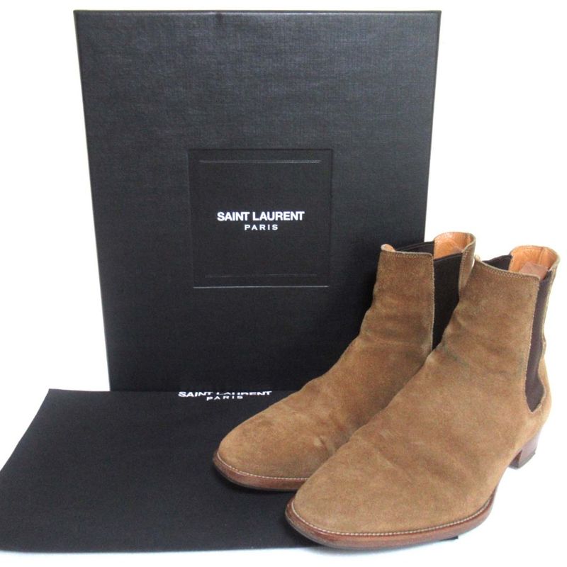 Saint Laurent Paris Side Gore Chelsea Boots Size 39 Approx 26cm (10.24in) Brown