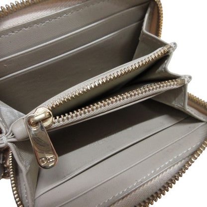 Good Dior Christian Dior Lady Dior Voyageur Small Zip Coin Case Ivory Ladies