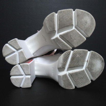 Prada Chunky Heel High Heel Lace Up Short Boots Size 37.5 Approx 24.5cm