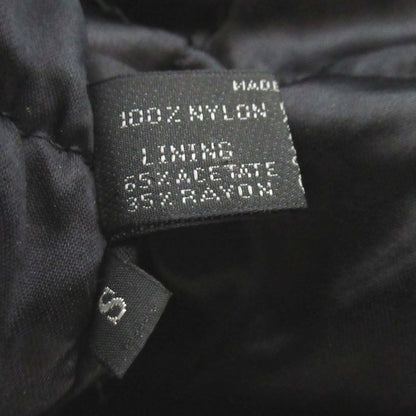 Prada Double Breasted Belted Nylon Patted Half Coat Size S Black Women's Used