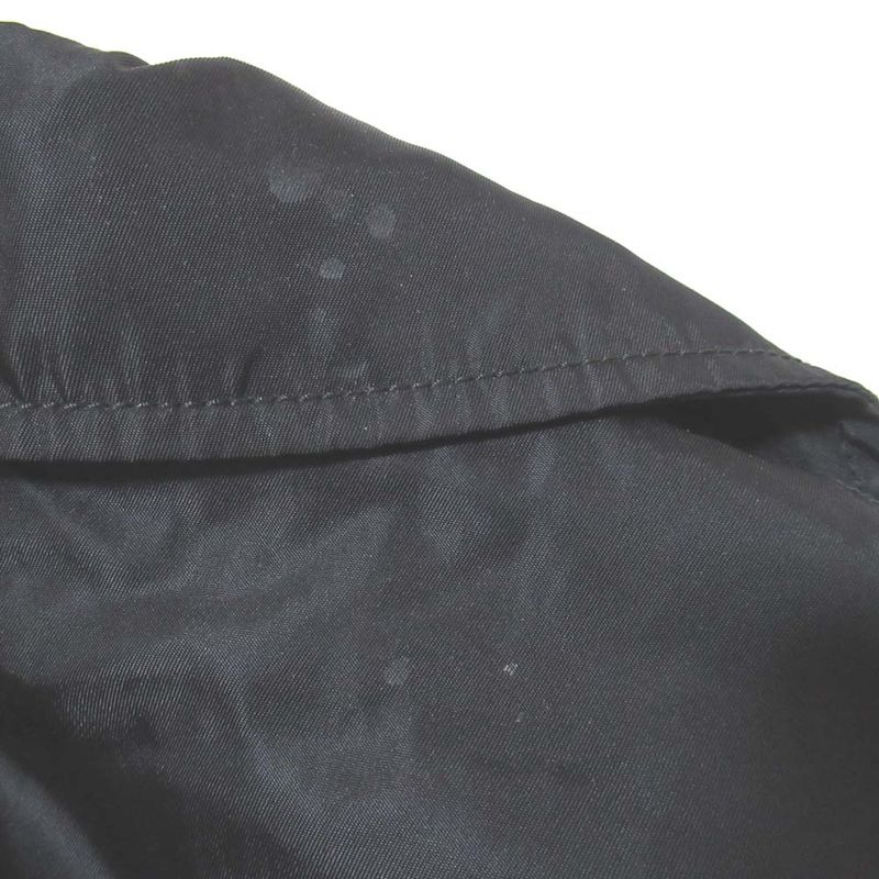 Prada Double Breasted Belted Nylon Patted Half Coat Size S Black Women's Used