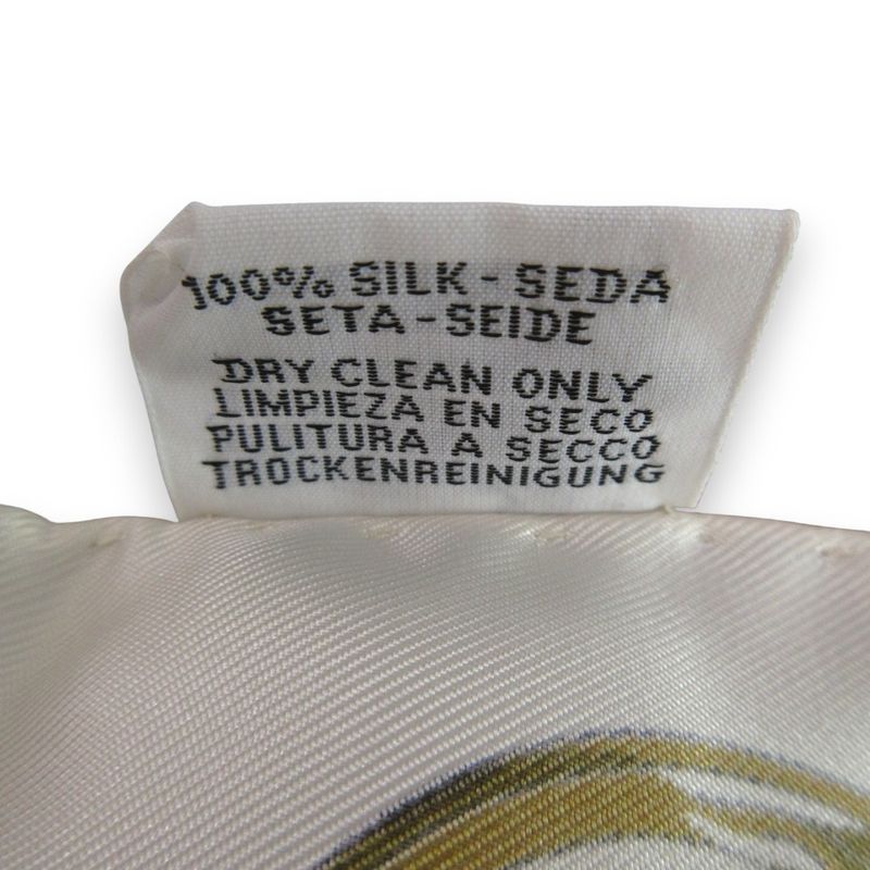 Hermes Grand Tulala Maxi Twillie Silk Scarf Beige Multicolor Women's Used