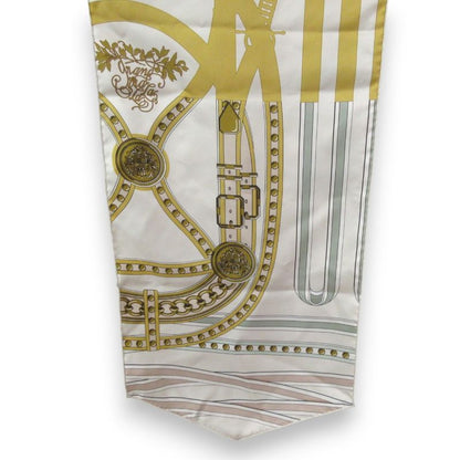 Hermes Grand Tulala Maxi Twillie Silk Scarf Beige Multicolor Women's Used