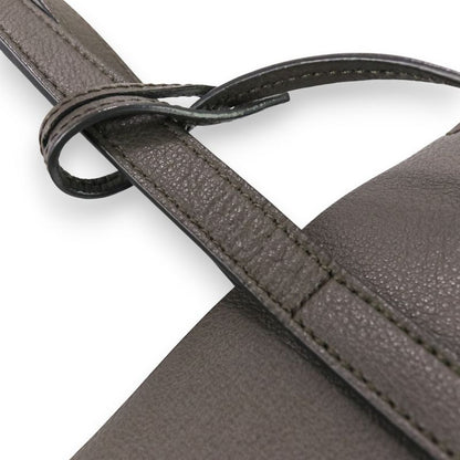 Saint Laurent Paris Leather Shopping Tote Bag Grey Ladies Used