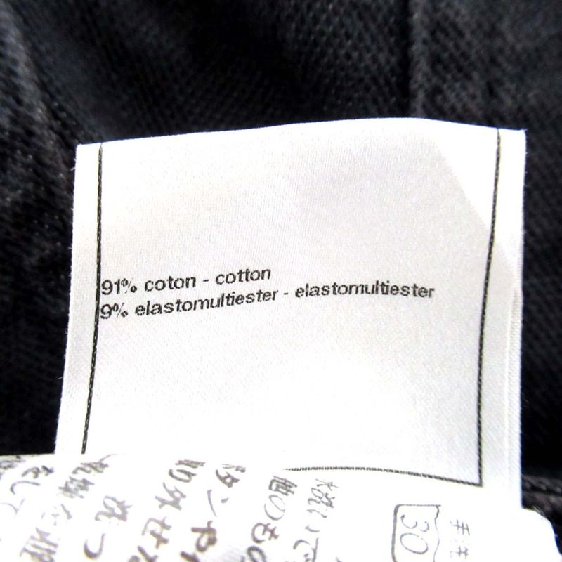 Chanel Back Pocket Logo Embroidery Stretch Straight Denim Pants Jeans Size 38