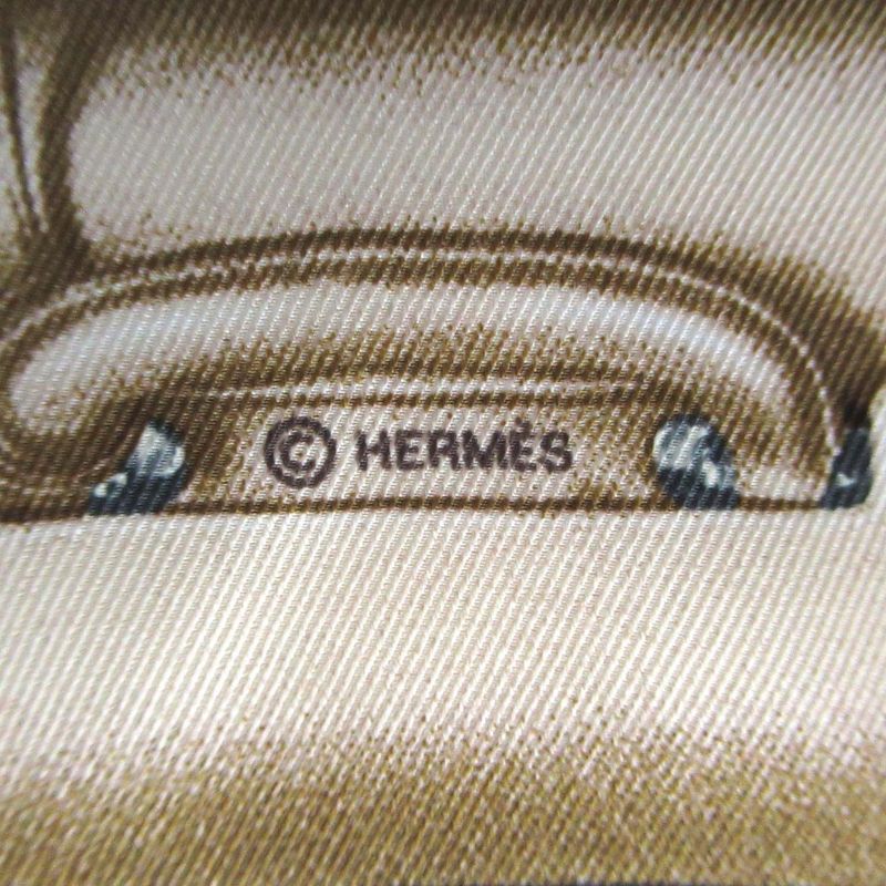 Hermes Carre 70 H En Voyage Traveling Hermes Silk Scarf Blue Women Used