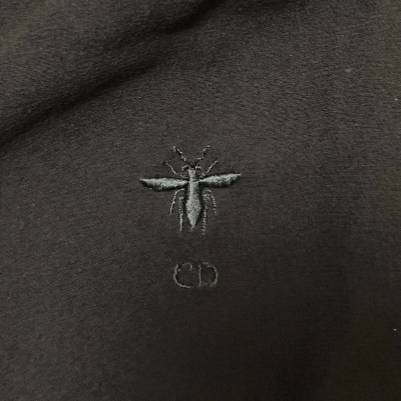 Christian Dior Bee Embroidered Silk Sheer Half Sleeve Blouse Shirt Size I38