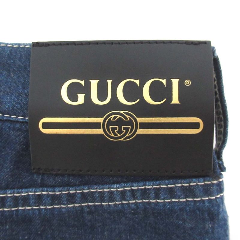 23ss Gucci Michele Period Michele Length Slit Denim Skirt Size 42 170/70y