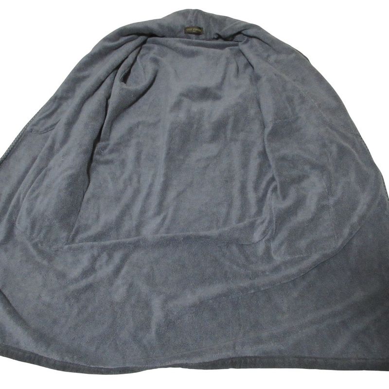 Loius Vuitton Louis Vuitton Pile Fabric Bathrobe Gown XXS Gray Ladies Used