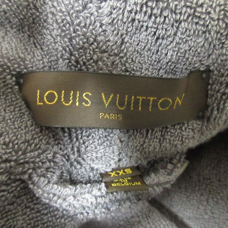 Loius Vuitton Louis Vuitton Pile Fabric Bathrobe Gown XXS Gray Ladies Used