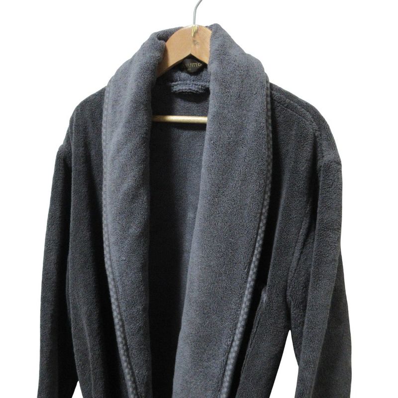 Loius Vuitton Louis Vuitton Pile Fabric Bathrobe Gown XXS Gray Ladies Used