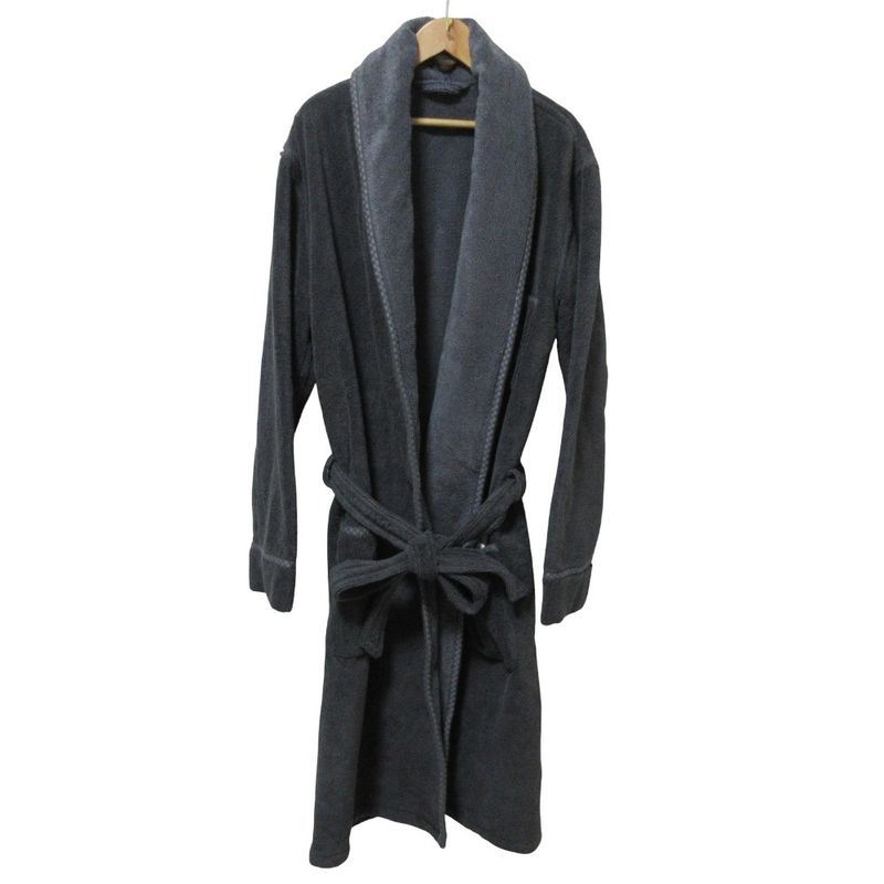 Loius Vuitton Louis Vuitton Pile Fabric Bathrobe Gown XXS Gray Ladies Used