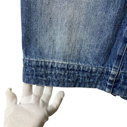 Chanel Coco Mark Button Tight Denim Skirt P55976 Size 36 Blue Ladies Used