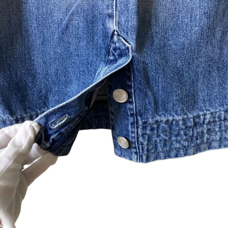 Chanel Coco Mark Button Tight Denim Skirt P55976 Size 36 Blue Ladies Used